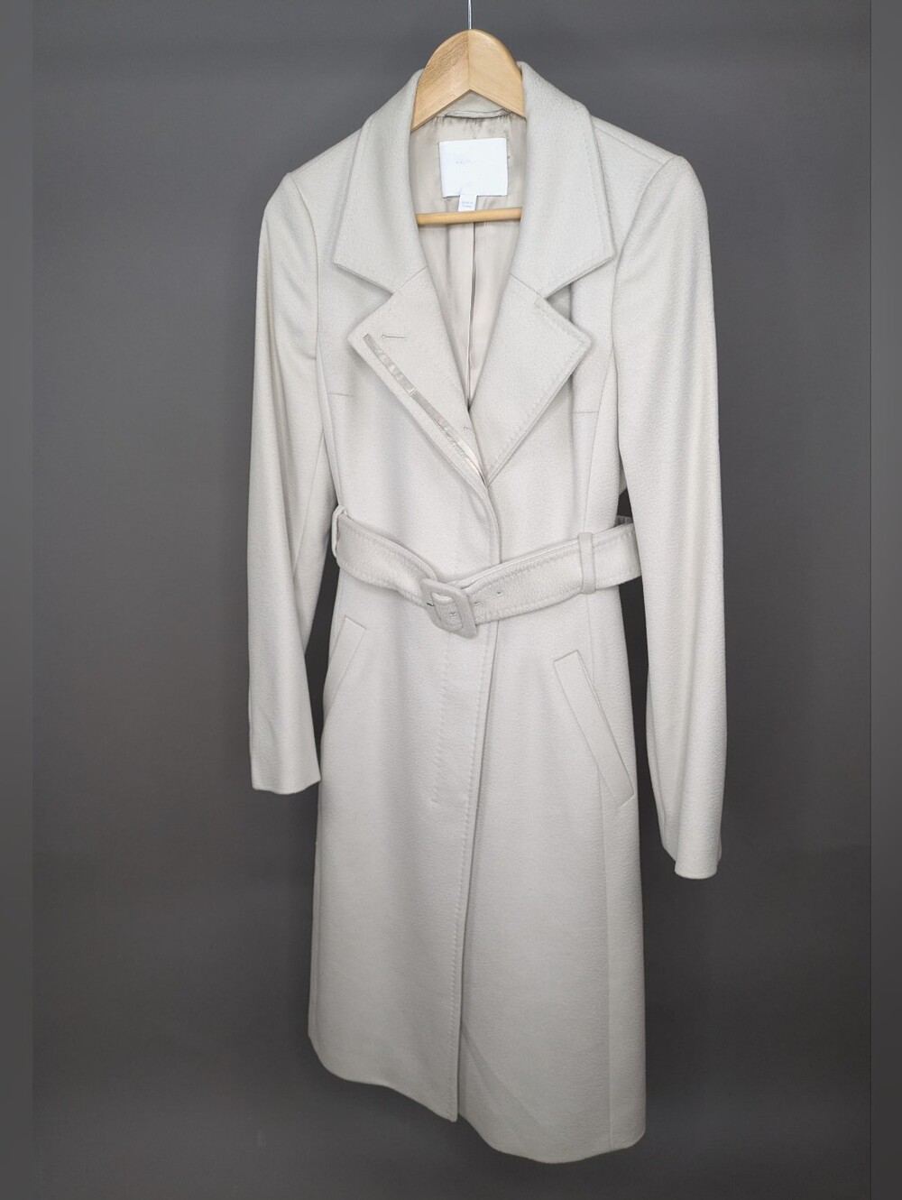 Hugo Boss Cetiva Elegant Cream Belted Trench Coat